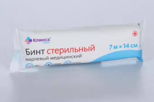 Бинт Клинса стер 7м х14см