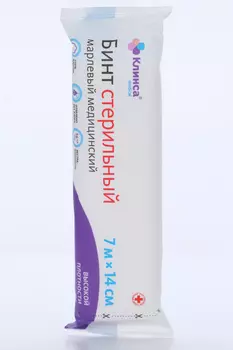 Бинт Клинса стер высокой плотности 7м х14см