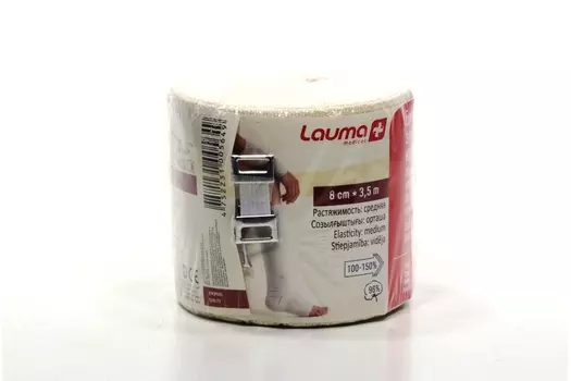 Бинт Лаума компрессионный эласт мед средней растяж 8х350 см