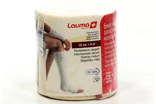 Бинт Лаума компрессионный эласт мед средней растяж 10х400 см