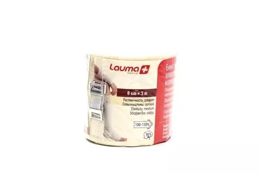 Бинт Лаума компрессионный эласт мед средней растяж 8х300 см