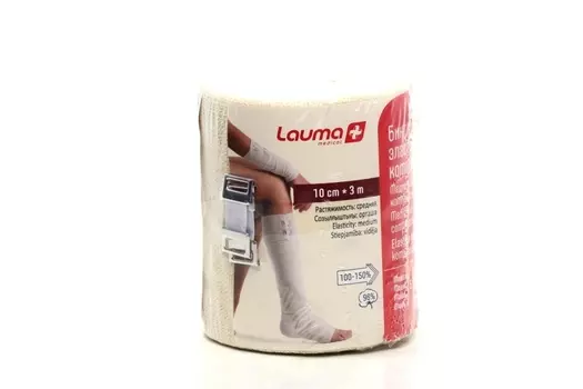 Бинт Лаума компрессионный эласт мед высокой растяж 10х300 см