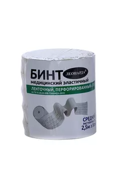 Бинт Леонарда мед эластич ленточ перфорир средн растяж 8см x2.5м