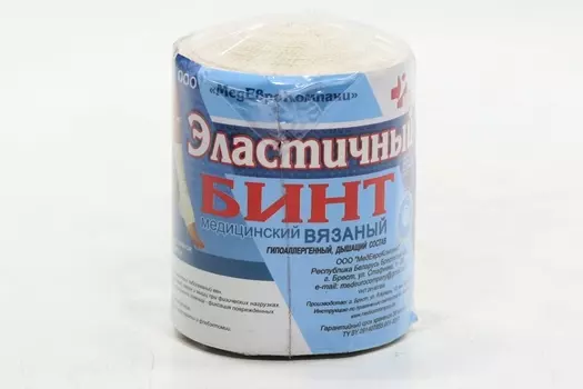 Бинт мед эласт вязан с лайкрой компресс ленточ СР 6 см х 2.0 м