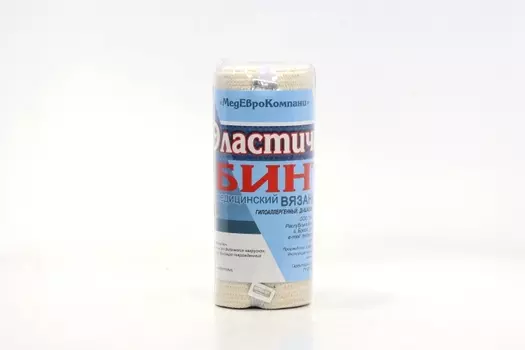 Бинт мед эласт вязан с лайкрой компресс ленточ СР 15 см х 2.5 м