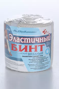 Бинт мед эласт вязан с лайкрой компресс ленточ СР 6 см х 3.5 м