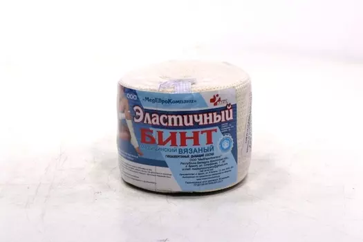 Бинт мед эласт вязан с лайкрой компресс ленточ СР 6 см х 5.5 м