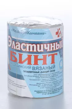 Бинт мед эласт вязан с лайкрой компресс ленточ СР 8 см х3.5 м