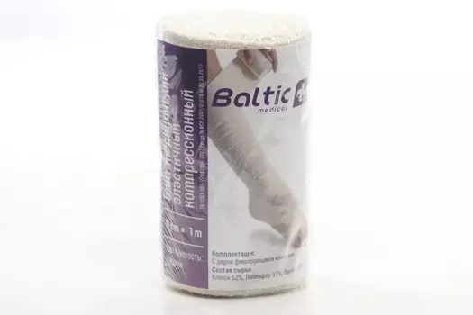 Бинт мед Балтик медикал эласт компрес средн растяж 8см x 1м
