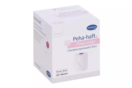 Бинт Пеха-хафт эластичный самофиксирующийся белый 10 см х 20 м