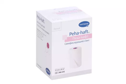 Бинт Пеха-хафт эластичный самофиксирующийся белый 12 см х 20 м