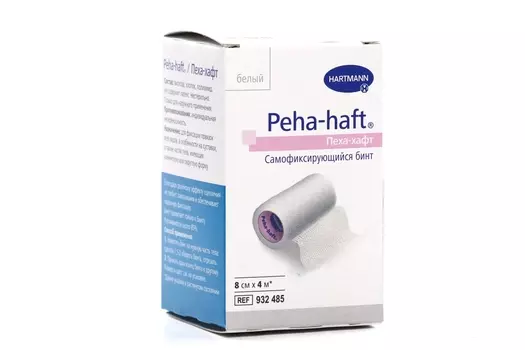 Бинт Пеха-хафт самофикс 8х400 см, белый