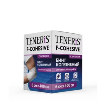 Бинт Тенерис когезивный самофиксир с латексом 6х400 см