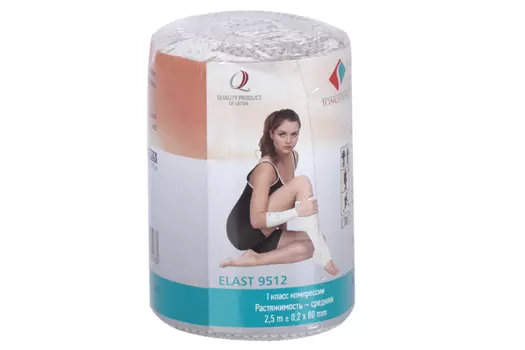 Бинт Тонус Эласт эласт средней растяжимости 80мм х2.5 м
