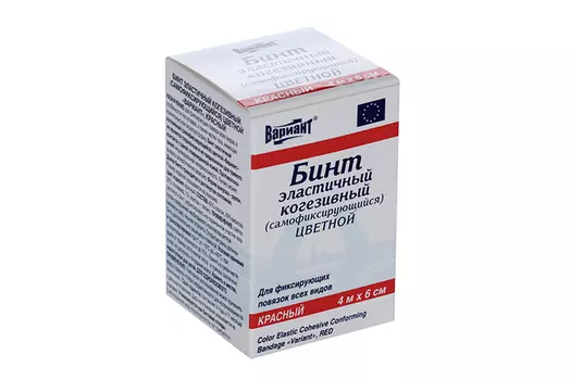 Бинт Вариант когезив (самофиксир) 4м х 6см