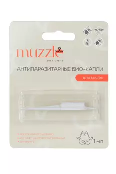 Био-капли Muzzle антипаразитарные д/кошек 1 мл