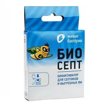 Биоактиватор д/септиков и выгребных ям Живые Бактерии Биосепт 50 г 2 дозы