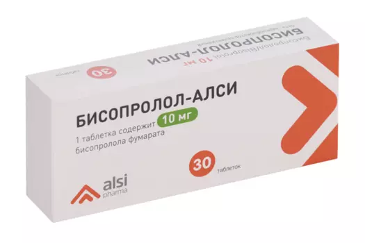 Бисопролол-АЛСИ 10 мг, 30 шт, таблетки