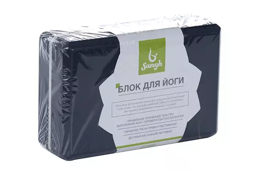 Блок Sangh д/йоги 23х15х8 см 120 г цвет серый