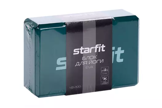 Блок Starfit YB-200 Eva д/йоги 8х22,8х15 см изумрудный