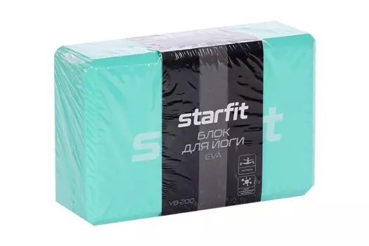 Блок Starfit YB-200 Eva д/йоги 8х22,8х15 см мятный
