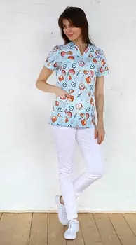 Блуза PROLANA медицинская Альфа принт №2689 р 44