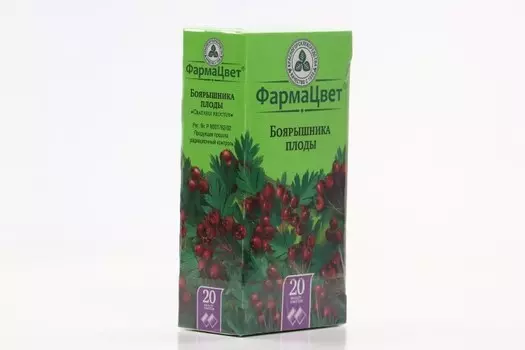 Боярышника плод ФармаЦвет 3 г, 20 шт, сырье растительное-порошок Красногорск