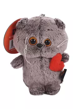 Брелок Budi Basa Кот Басик с сердечком 12 см