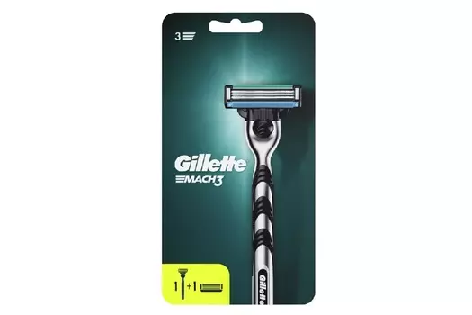 Бритва GILLETTE mach3 с 2 сменными кассетами