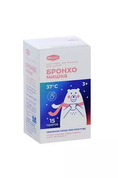 Бронхомишка с комплексом экстрактов д/детей, 1,47 г, 15 шт, порошок