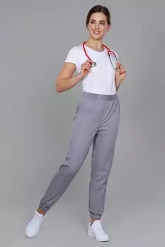 Брюки Doctor Big женские медицинские на манжете серые р 42 (170-176)