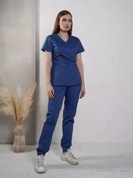 Брюки Доктор Чехов медицинские синий р 44, (5231)