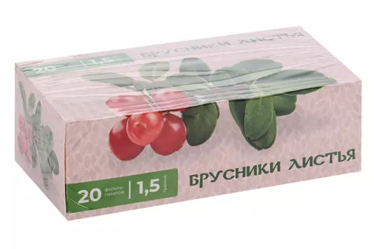 Брусники листья Целебная поляна, 1,5 г, 20 шт, ф/п
