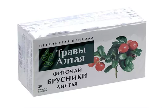 Брусники лист серии Алтай, 1,5 г, 20 шт