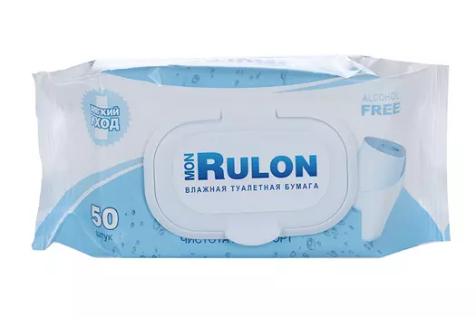 Бумага туалетная Mon Rulon влажная, 50 шт