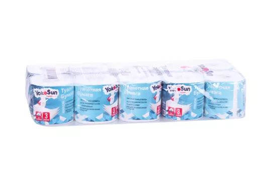 Бумага YokoSun туалетная трехслойная, 10 шт