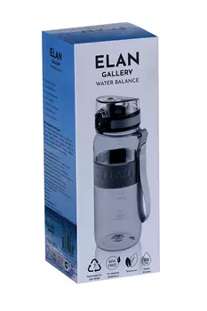 Бутылка д/воды Elan Gallery 7,6х7,6х22,5 см Water Balance серая 650 мл