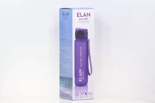 Бутылка д/воды Elan Gallery 7,8х7,8х28,5 см Style Matte лаванда 1 л