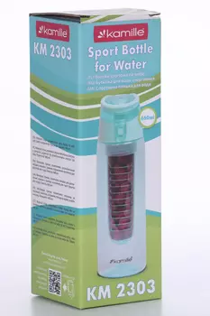 Бутылка д/воды KAMILLE голубая 660 мл