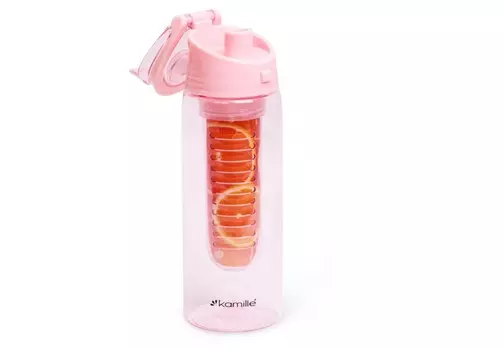 Бутылка д/воды KAMILLE в ассорт зел/чер/роз/гол/сер 660 мл