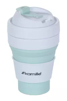 Бутылка д/воды спортивная Kamille из силикона с пластиковой вставкой ментол 350 мл