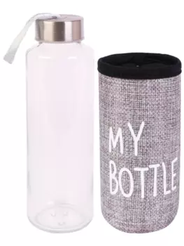 Бутылка Miland My bottle д/воды в чехле серый 400 мл