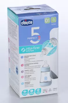 Бутылочка Chicco Perfect5 Boy силик соска медл поток РР (с 0 мес), 150 мл