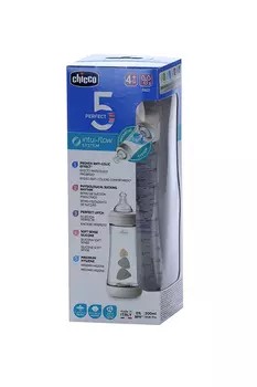 Бутылочка Chicco Perfect5 Uni силик соска быстр поток (с 4 мес), 300 мл