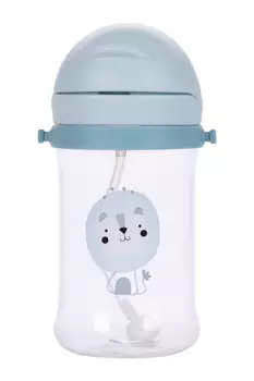 Бутылочка детская Котик серая полипропилен, 450 мл