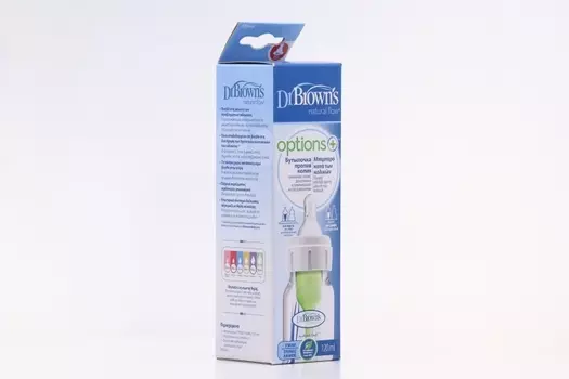 Бутылочка Др Браун с узким горлышком антиколиковая с соской, 120 мл