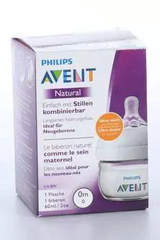 Бутылочка Филипс Авент Нэтурал дет (с 0 мес), 60 мл, SCF039/17
