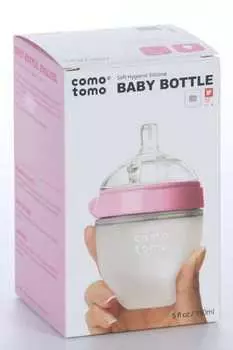 Бутылочка Комотомо д/кормления розовый (с 0 мес), 150 мл