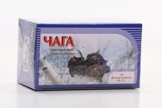 Чага, 2 г, 20 шт, сырье растительное-порошок