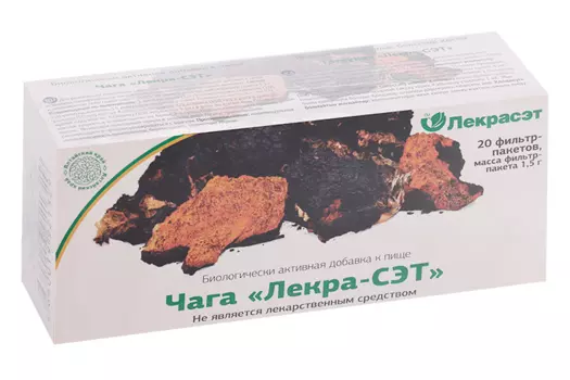 Чага Лекра-Сэт, 1,5 г, 20 шт, фильтр-пакет